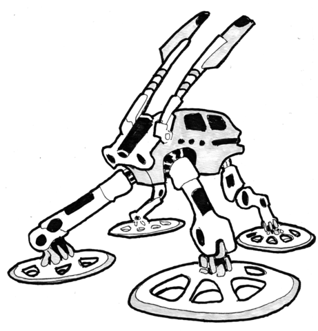 Sci Fi Robot   Swamper Coloring Page